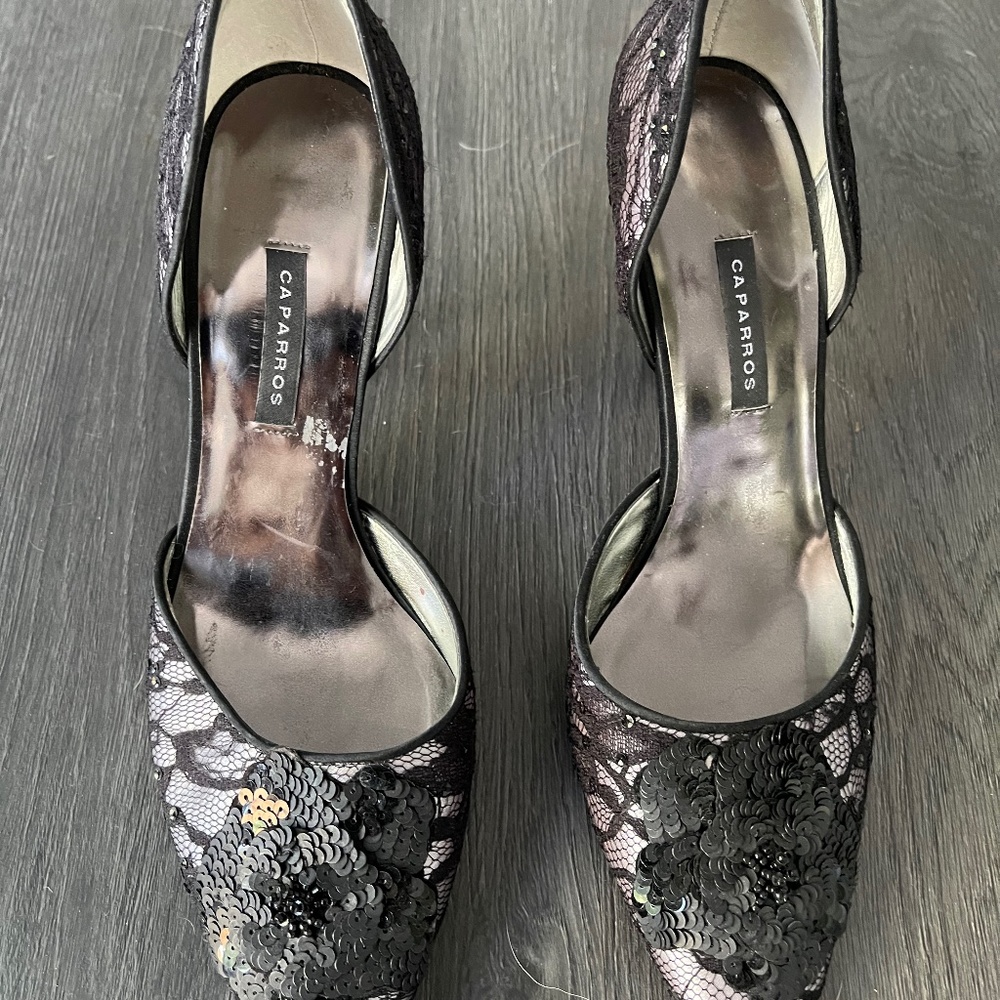 Caparros black lace heals